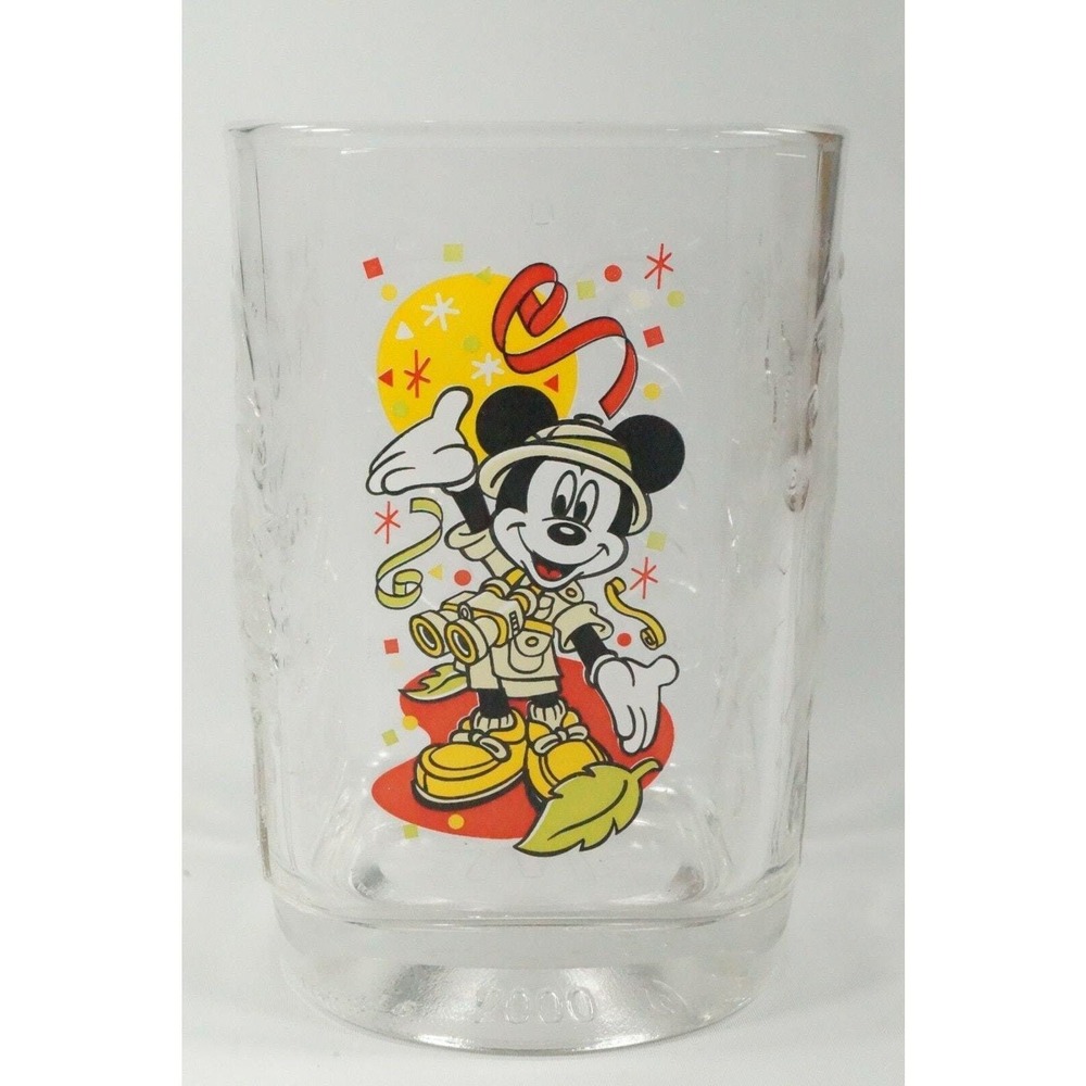 2000 Safari Mickey Mouse‎ Disney World Animal Kingdom McDonalds Square Glass